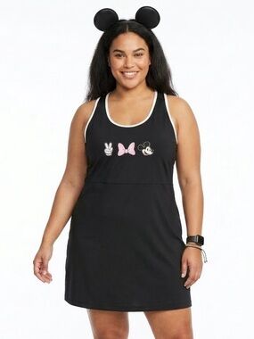 Disney Women's Black Mickey Mouse Athletic Dress, Size: XL NWT